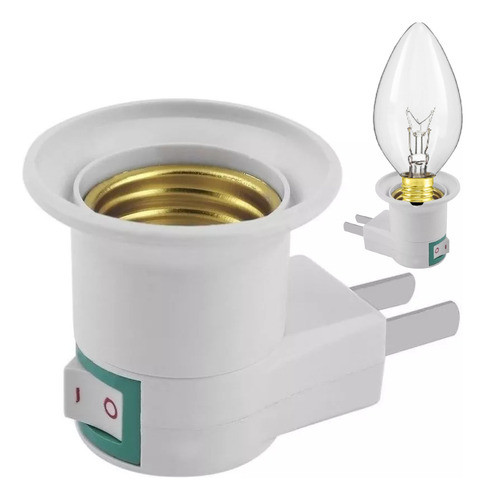 6 Portalampara Adaptador Enchufe Velador Lampara Led Tecla O 0