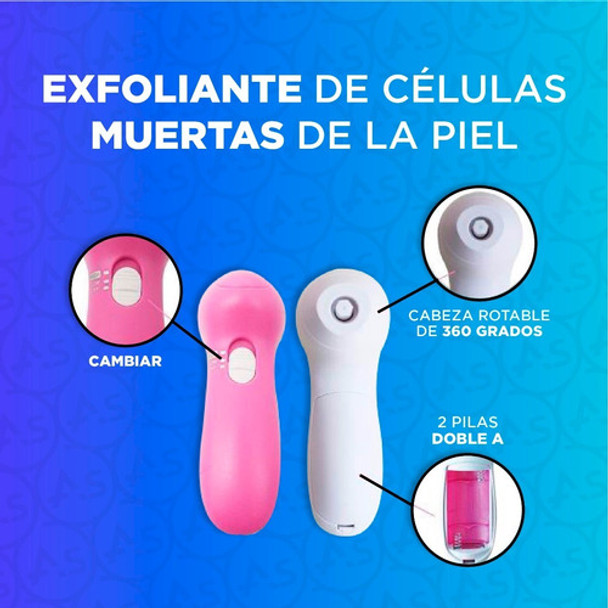 Cepillo Facial Limpiador Eléctrico Masajeador Rostro 5 En 1 2 Cepillo Facial Limpiador Eléctrico Masajeador Rostro 5 En 1 2
