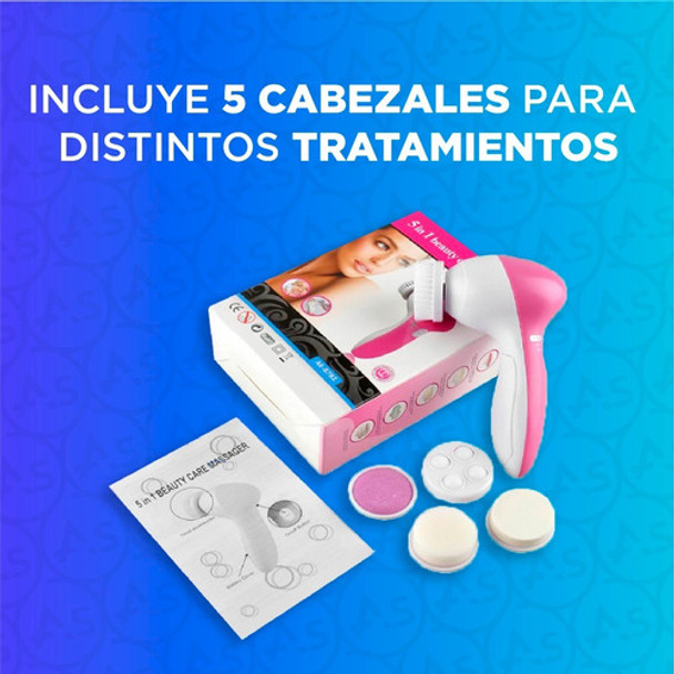 Cepillo Facial Limpiador Eléctrico Masajeador Rostro 5 En 1 3 Cepillo Facial Limpiador Eléctrico Masajeador Rostro 5 En 1 3