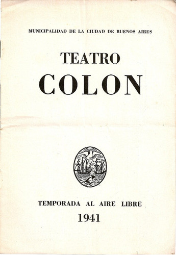 Teatro Colon - Programa 1941 0