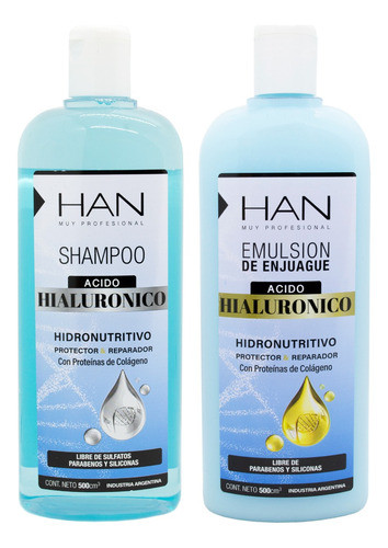 Han Kit Acido Hialuronico Shampoo + Enjuague Reparador Local 0