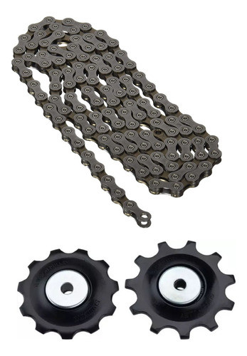 Set Transmision Cadena + Rueditas De Cambio Shimano 10v 0