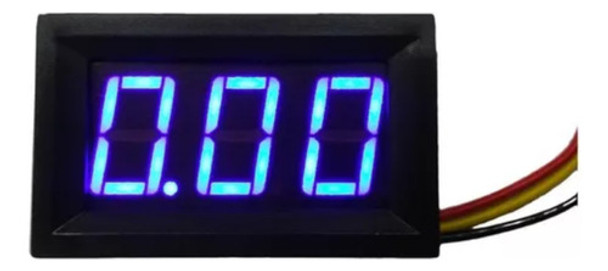 Voltimetro Digital De Panel 3 Digitos 0 A 30v Display Azul 0