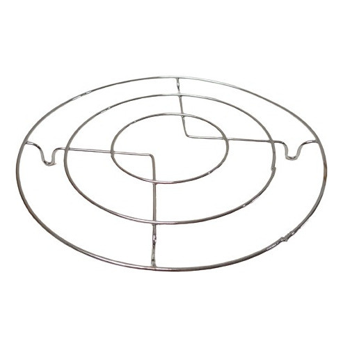Apoya Fuentes Cromado Redondo 18 Cms De Diametro 0