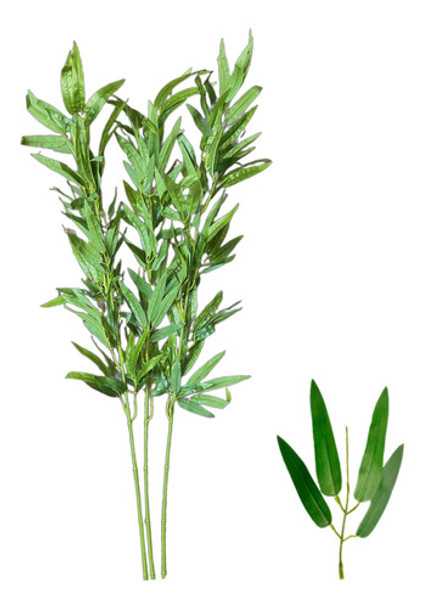 3 Bambu Bambuzinho Planta Artificial 1,05m Decoração Haste 0