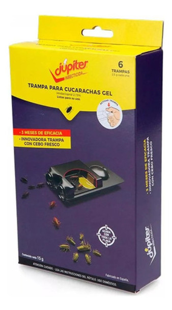Trampa Para Cucarachas X6 Unidades Gel Jupiter Cucarachicida 0 Trampa Para Cucarachas X6 Unidades Gel Jupiter Cucarachicida 0