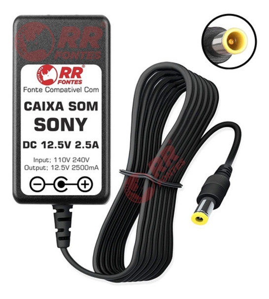 Fonte Carregador 12,5v Para Caixa Sony Srs-btx300 Nsp-100 0