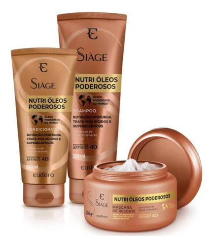 Kit 3 Produtos Combo Siàge Nutri Óleos Poderosos - Eudora 0