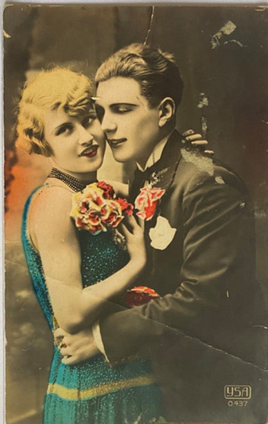 Antigua Postal Romántica, Pareja, Foto, 1900, Francia, Pr62 0