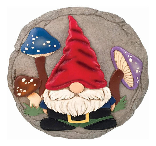 Spoontiques - Decoración De Jardín - Gnome Stepping Stone - 0