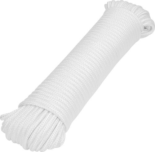 Cuerda Piola Poliéster Trenzada 4mm Blanca Rollo 30mt Fiero 0