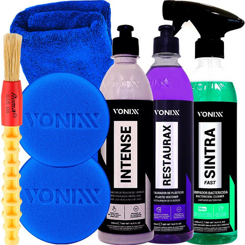 Kit Limpeza Revitalização Plásticos Interno Externo Vonixx 0