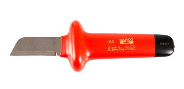 Cuchillo Recto Aislado Bahco 2820vp 1000v 180mm Vde Iec60900 0