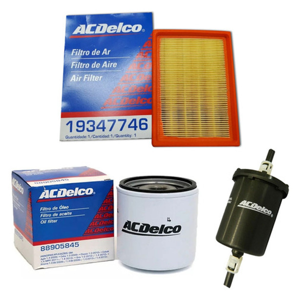 Kit 3 Filtros Acdelco Chevrolet Celta Y Fun Original 0