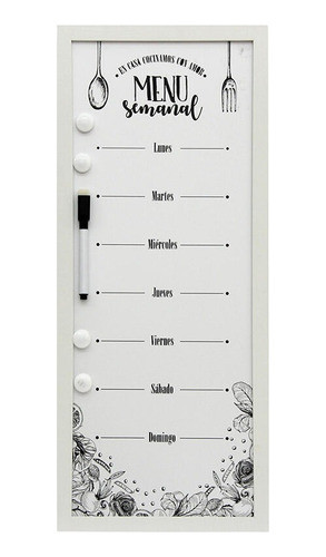 Pizarra Magnetica Cocina Menu Semanal Organizacion Dieta 0
