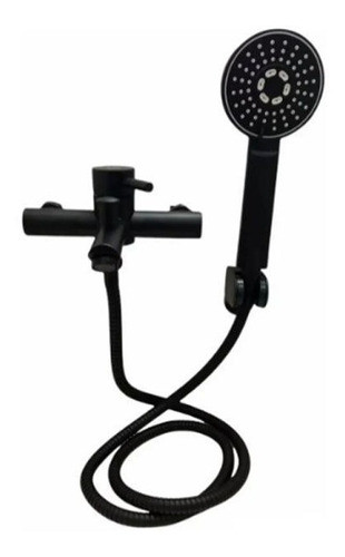 Monocomando Ducha Palito Con Bañera Negro Rimontti Kirkor 0