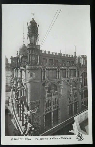 Antigua Postal Palacio De La Música Catalana Barcelona 0