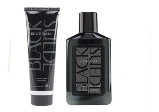 Black Suede Crema Afeitar Colonia Set X 2 Avon 0