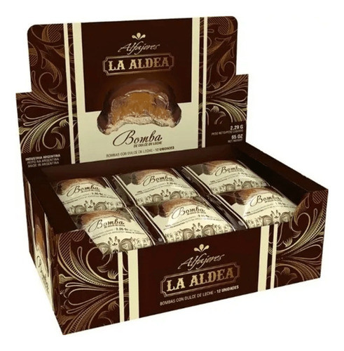 Bomba Negra De Dulce De Leche La Aldea X 12u 0