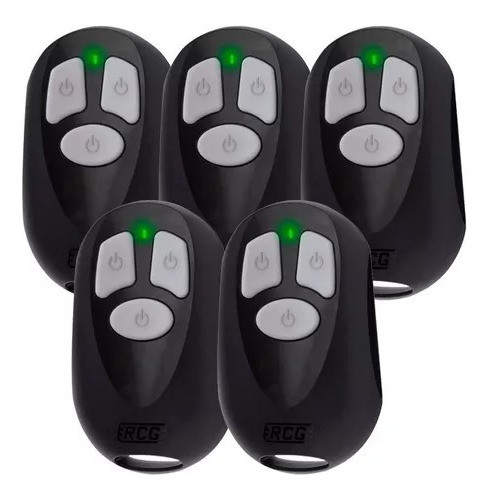 5 Controles Remoto Para Portão Tx Eletrônico Rcg 433mhz 0
