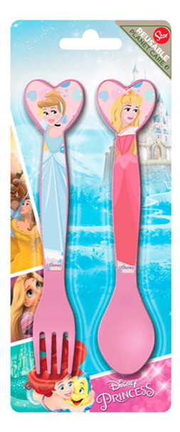 Set Cubiertos Infantiles Princesas Disney Cuchara Y Tenedor 0