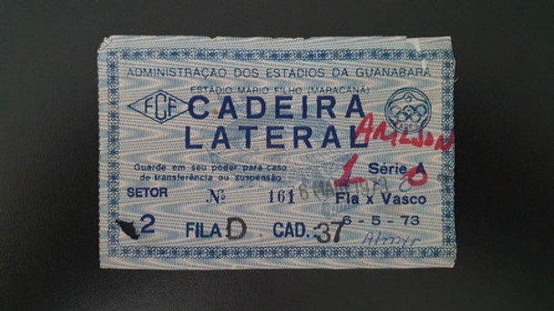 Ingresso Futebol Final Taça Gb 1973 Vasco X Flamengo Campeão 0 Ingresso Futebol Final Taça Gb 1973 Vasco X Flamengo Campeão 0