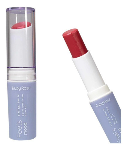 Tinted Balm Labial Feels Mood Ruby Rose Hidratante Vegano 0