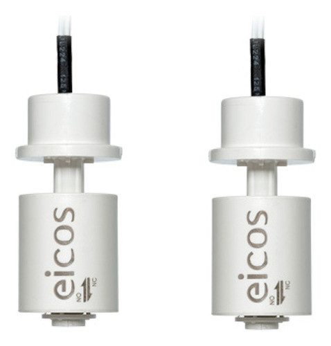 02pçs Sensor De Nível P/ Água Eicos Lv42a-40 Branco Vertical 0