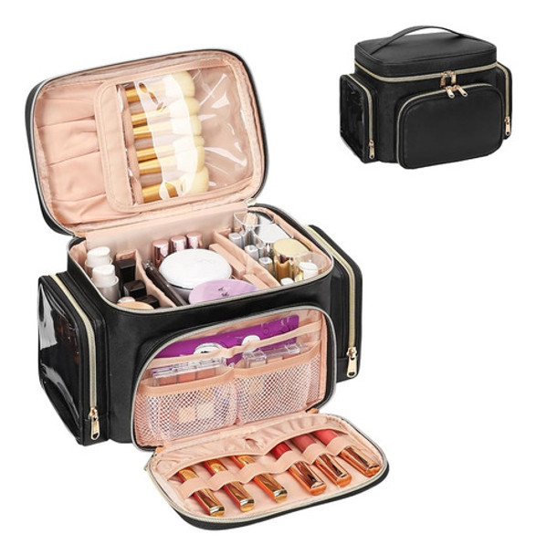 Bolsa De Maquillaje Grande, Organizador Portátil De Bolsa De 0