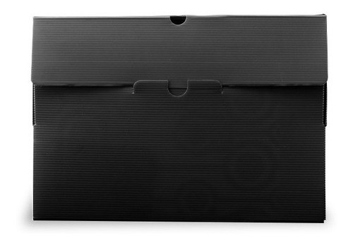 Caja Archivo Plástica Polibras Negra 8cm 0