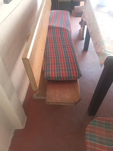 2 Bancos De Algarrobo 098 Cm2 Bancos De 182cm Mesa De Pino 0