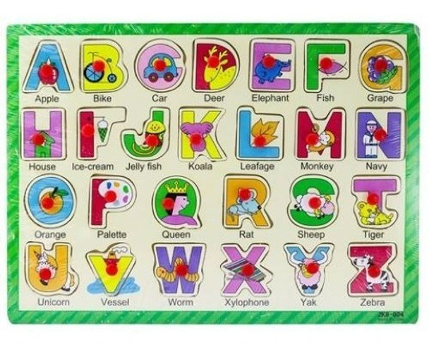 Puzzle En  Madera  Encastre  / Diseño Abecedario!!! 0