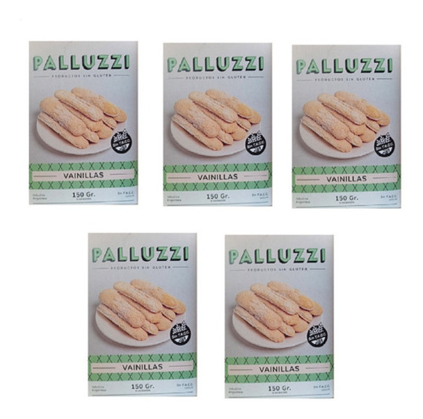 Pack X 5 Vainillas Palluzzi  ( Celiacos) 0