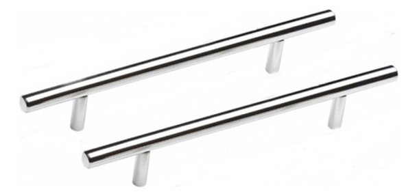 Puxador Móveis Haste Redonda Inox Escovado 224mm 02 Peças 0