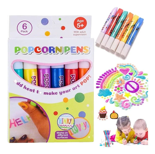 12 Unidades De Canetas Diy Bubble Popcorn Puffy Bubble Pen P 0