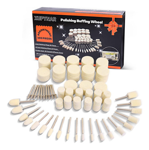 Kit De Ruedas De Pulido Para Dremel, 100 Piezas, Mango De 3 0
