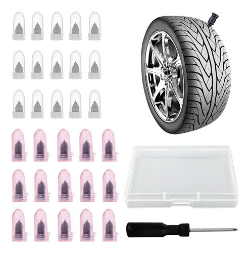 Kit De Reparo De Pneus A Vácuo De Borracha De Plástico Nails 0