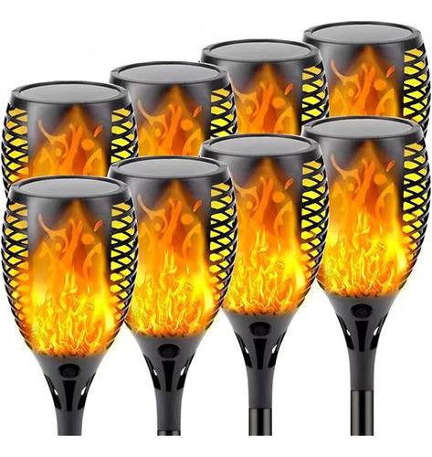 Paquete De 8 Luces Solares Decorativas Para Exteriores Con L 0