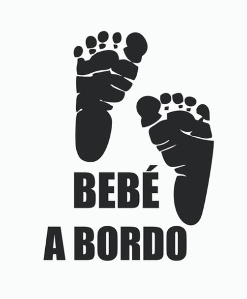 Pegotin Bebe A Bordo Pies. Calco 20 X 15 Cm 0