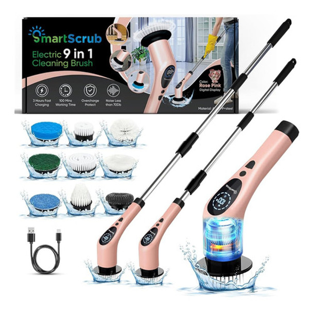 Fregadora De Centrifugado Eléctrica, Smartscrub Rose Pink, C 0