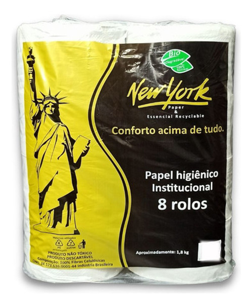 Papel Higiênico Rolão Institucional Extra Luxo 8 Rolos 0