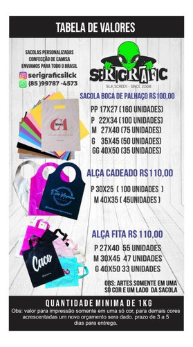 Sacolas Personlizadas 0