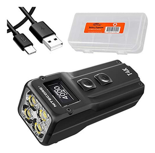Nitecore T4k 4000 Lumen Llavero Edc Linterna, Súper Brillant 0