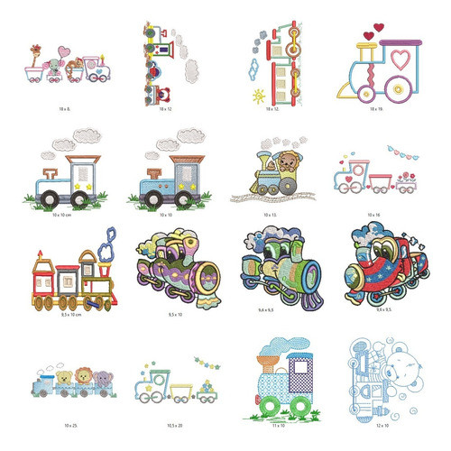 52 Matrices P/ Maquinas De Bordar Trenes Infantiles/transpor 0
