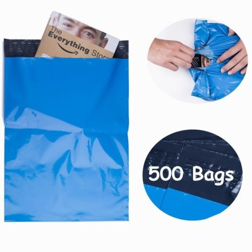 500 Sobres De Polietileno Azul 10 X 13 Envío Sobres Couture 0