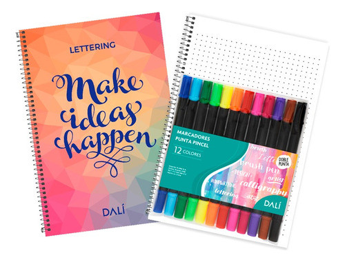 Kit De Lettering Inicial Marcadores + Libreta 0
