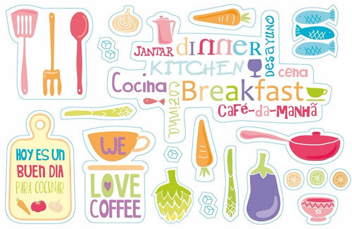 Wall Sticker Autoadhesivo Muresco Cocina 32 X 50 Cm Soul 0