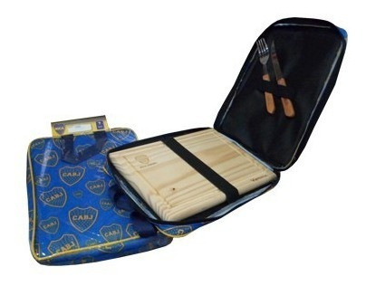 Set Plato Y Cubiertos En Estuche Boca Juniors 0