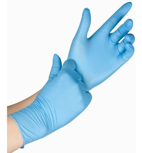 Style E Ação - Luva Azul Nitrílica M - 20 Unidades 0