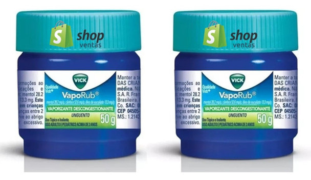 Vick Vaporub Descongestionante Vaporizante - 50g 2 Unidades 0
